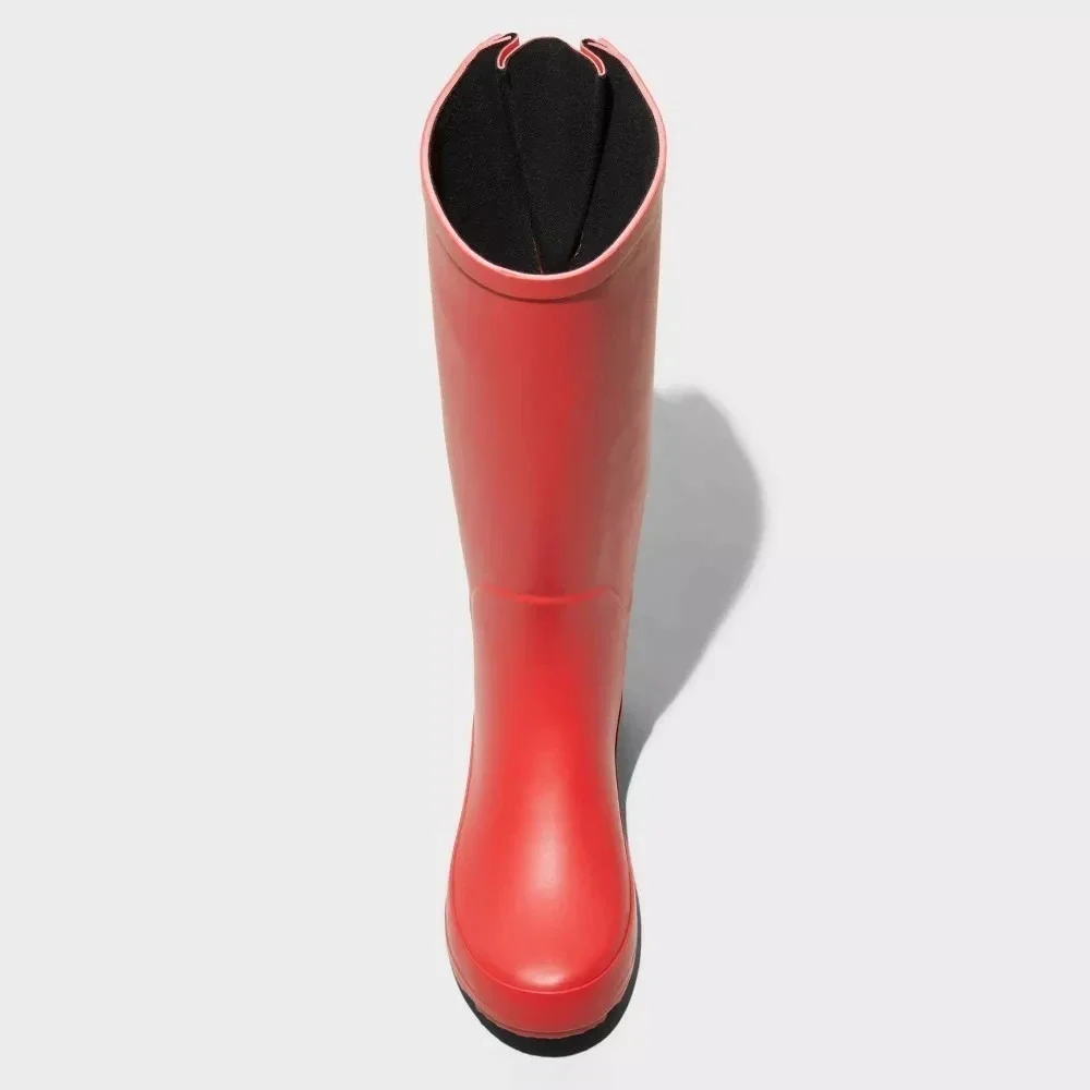 Women's River Tall Rain Boots A New Day Red Size 6 New With Tags